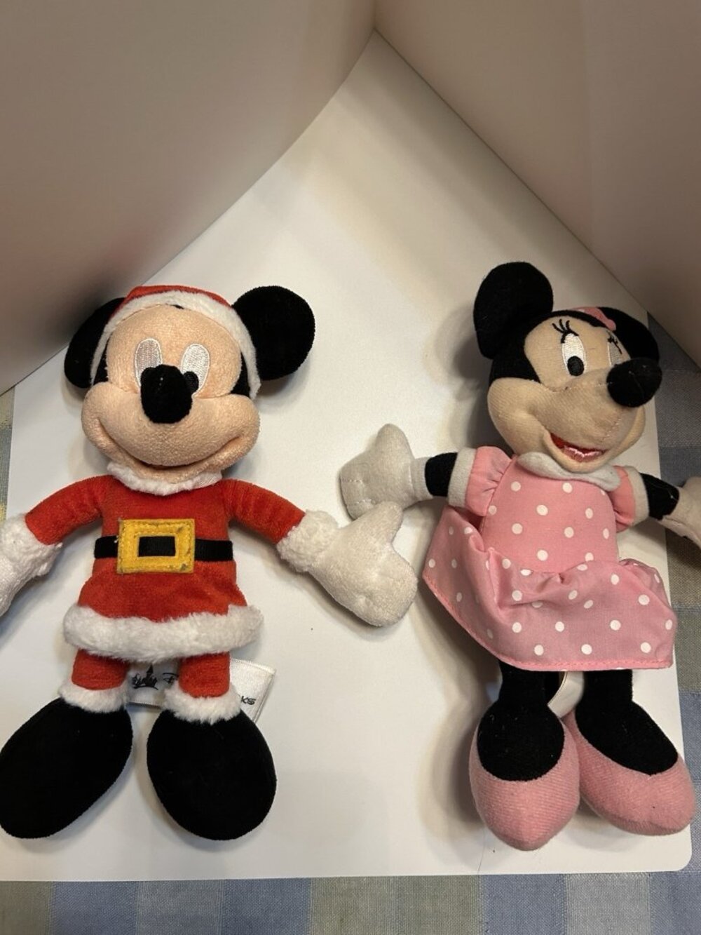 Christmas Micky and Minnie Mouse Plush Dolls Disney Parks